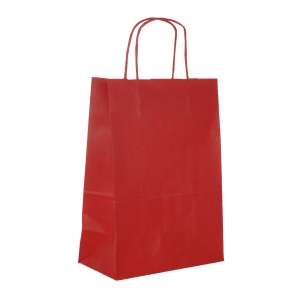 Sac papier uni rouge